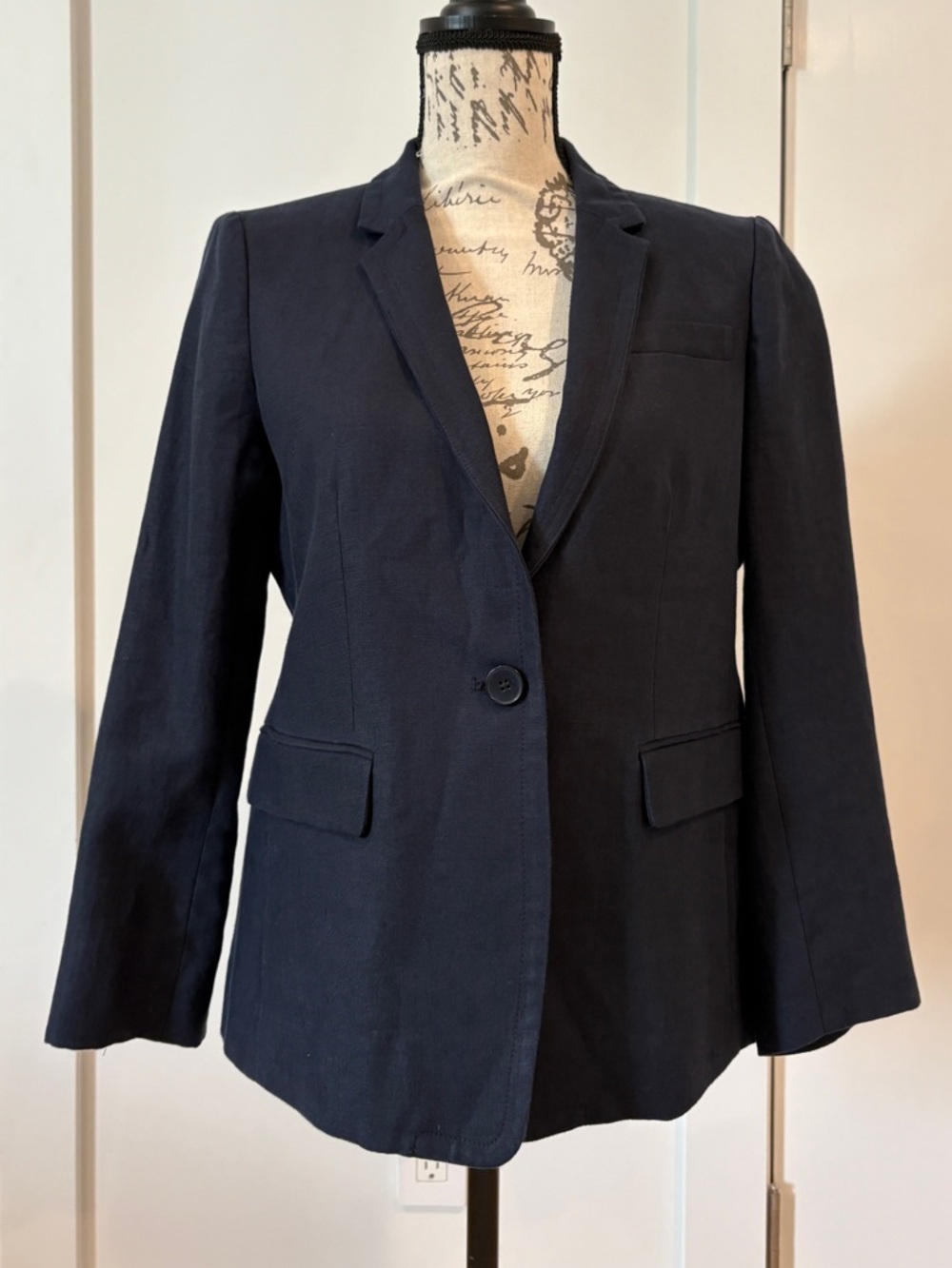 Sold🎉J Crew Linen Classic Navy Women's Single-Button Blazer size 12P